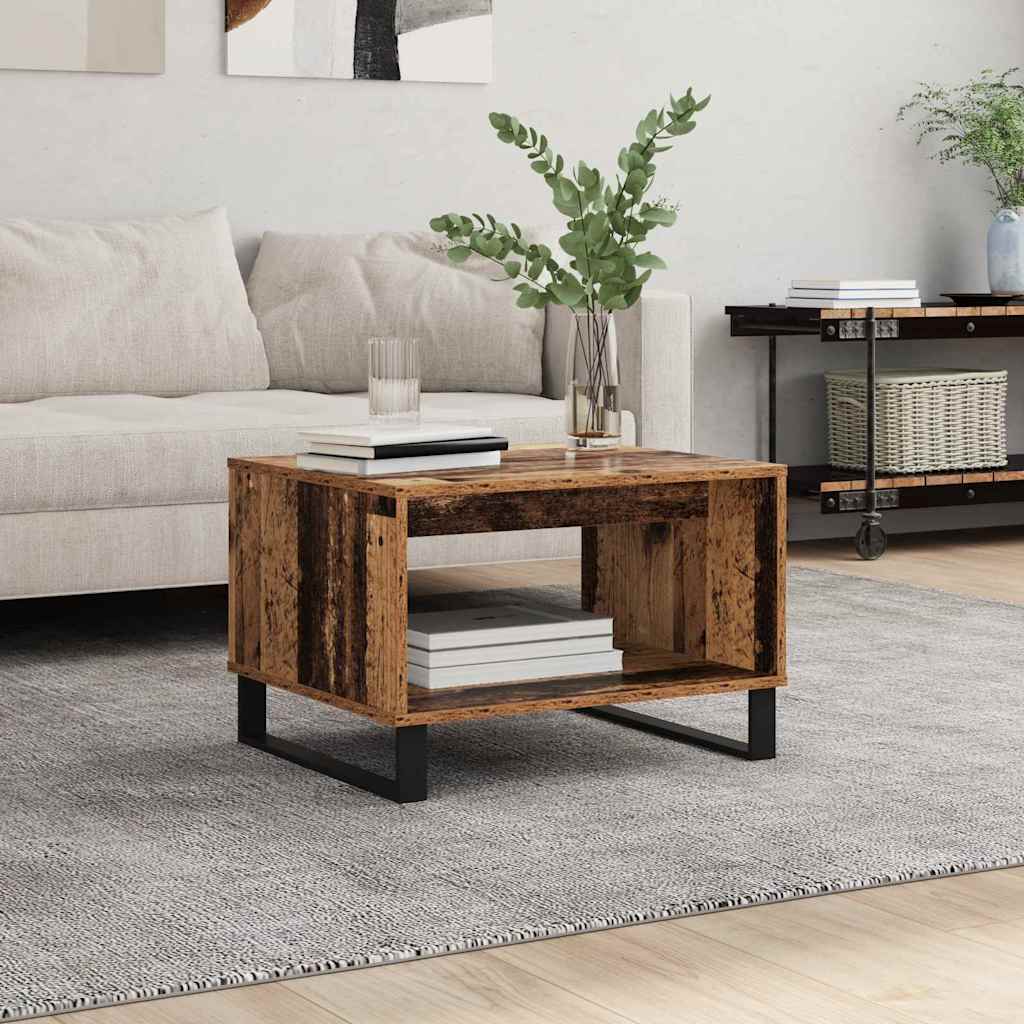 Vintage Wood Coffee Table 60 X 50 X 40 Cm Wood Based Material
