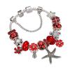 Womens Fashion DIY Bracelet With Dripping Oil Daisy Starfish Turtle Charms Zinc Alloy Adjustable Length