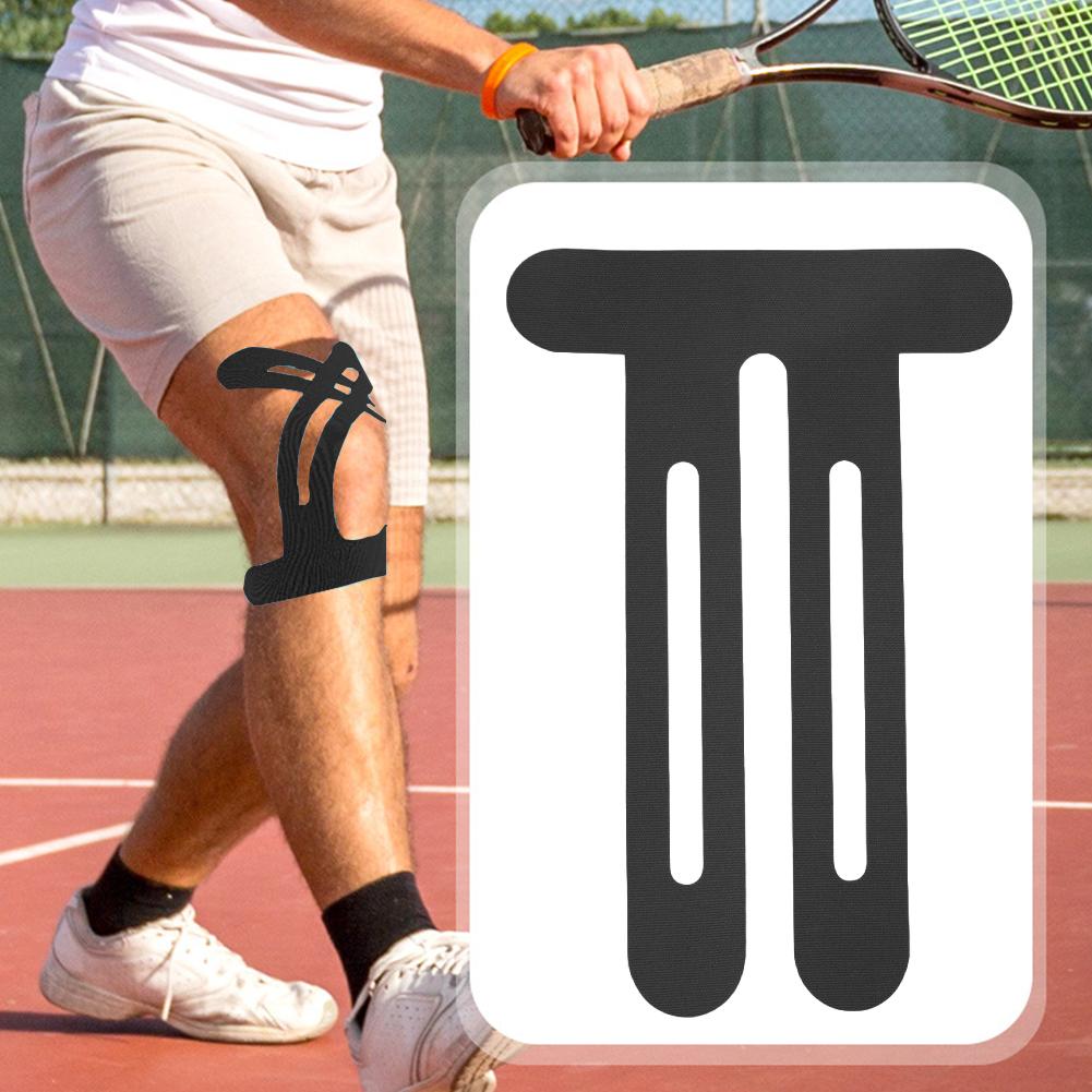5Pcs Precut Kinesiology Tape Elastic Knee Athletic Tape Breathable Sports Protection Patches for Knee Support & Stability