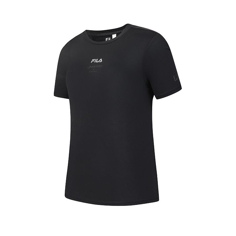 FILA Fitness Basic Comfortable Short Sleeve T-Shirt Women tops Deep-Black A11W621102FBK