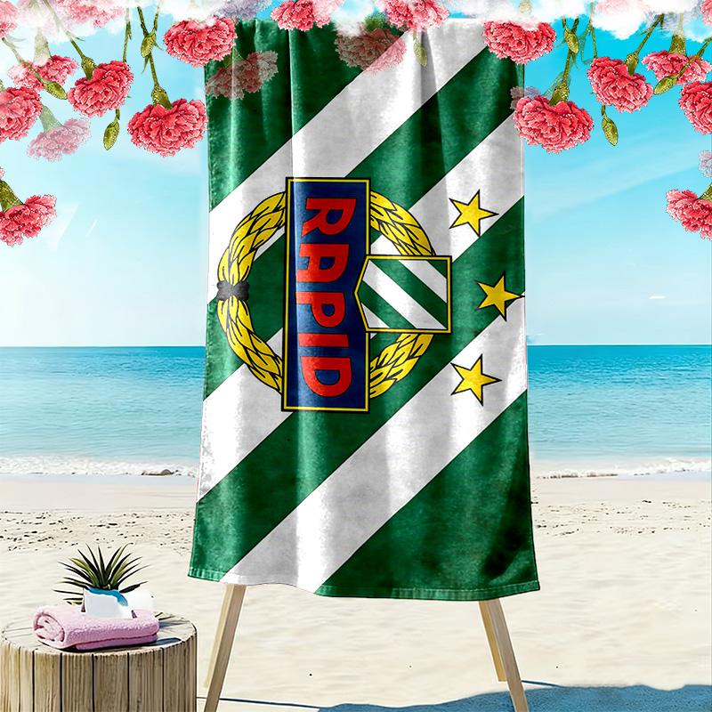 Rapid Vienna Print Beach Towel, Large Soft Quick Dry Towel for Beach Camping Swimming