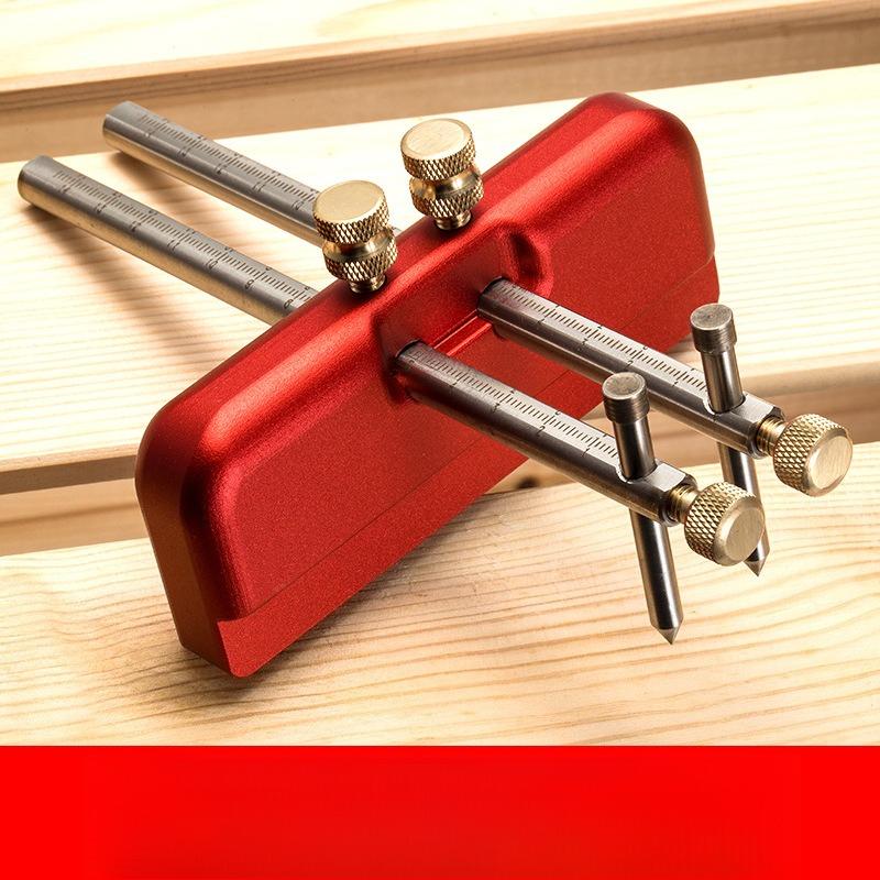 Woodworking Scriber, Double Rod Marking Tool, Aluminum Alloy DIY Marking Gauge
