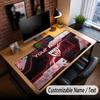 Großes Mauspade Athletic Bilbao FC Aufdruck Benutzerdefinierter Name Text Schreibtischmatte für Büro Gaming
