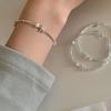 Elegant Pearl Starfish Charm Bracelet Women Gold Plated Adjustable Rope Chain Stylish Minimalist Jewelry Accessory