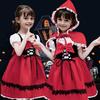 Angenster Halloween Little Red Riding Hood Costume for Set and Pumpkin Size Cute and Perfect for Commemorative Dance and Girls, 3-Piece (Dress, Cape,
