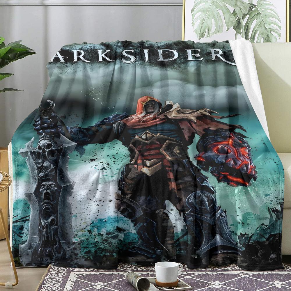 D-Darksiders Throw Soft Flannel Throw Summer AC Blanket Lightweight Cool Nap Blanket for Sofa Bed Couch Travel