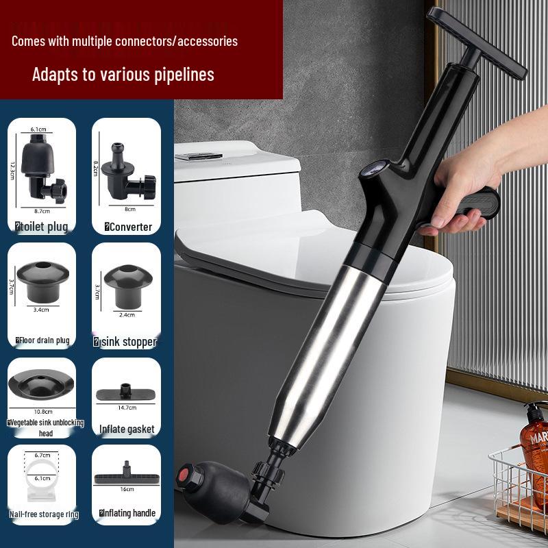 Stainless Steel One Shot Toilet and Floor Drain Unclogger