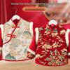 Children's Waterproof Reversible Coveralls: Chinese New Year Style - Autumn/Winter Protective Wear with Bib, Dirt-Resistant.