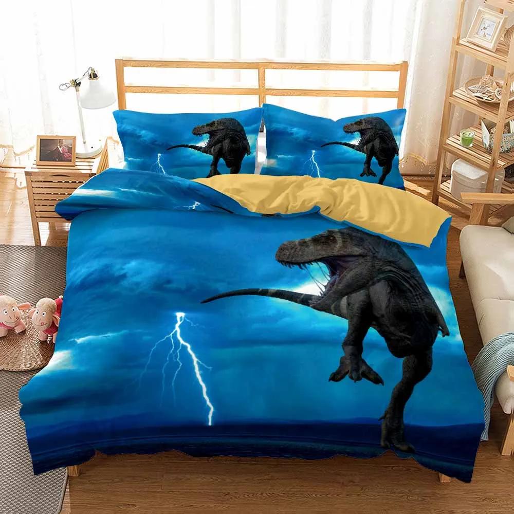 

Dinosaur Bedding Sets Adults Winter Duvet Cover Sets Kids,Twin Full Queen King Bedroom Set Bedclothes Home Comforter Cover Set EU single(135x200cm)