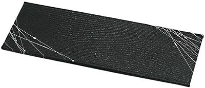 30cm Rectangular Serving Plate with Black Clear and White Random Model Number Made In Japan J-Kitchens Heat-Resistant (Plate) Threads, 873613,