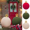 Inflatable Christmas Balls 23.6In Flocked Globes Set Giant Flocked Christmas Ornaments For Workplace Dance Party Wedding Yard