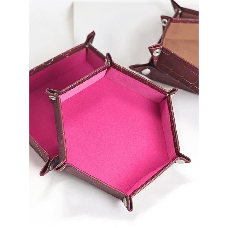 Fashion PU Leather Storage Tray Jewelry Storage Dish Desk Accessory Tray Suitable For Watches And Small Items