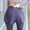 WEZHO Men's False Two-Piece Running & Yoga Tights with Back Pocket