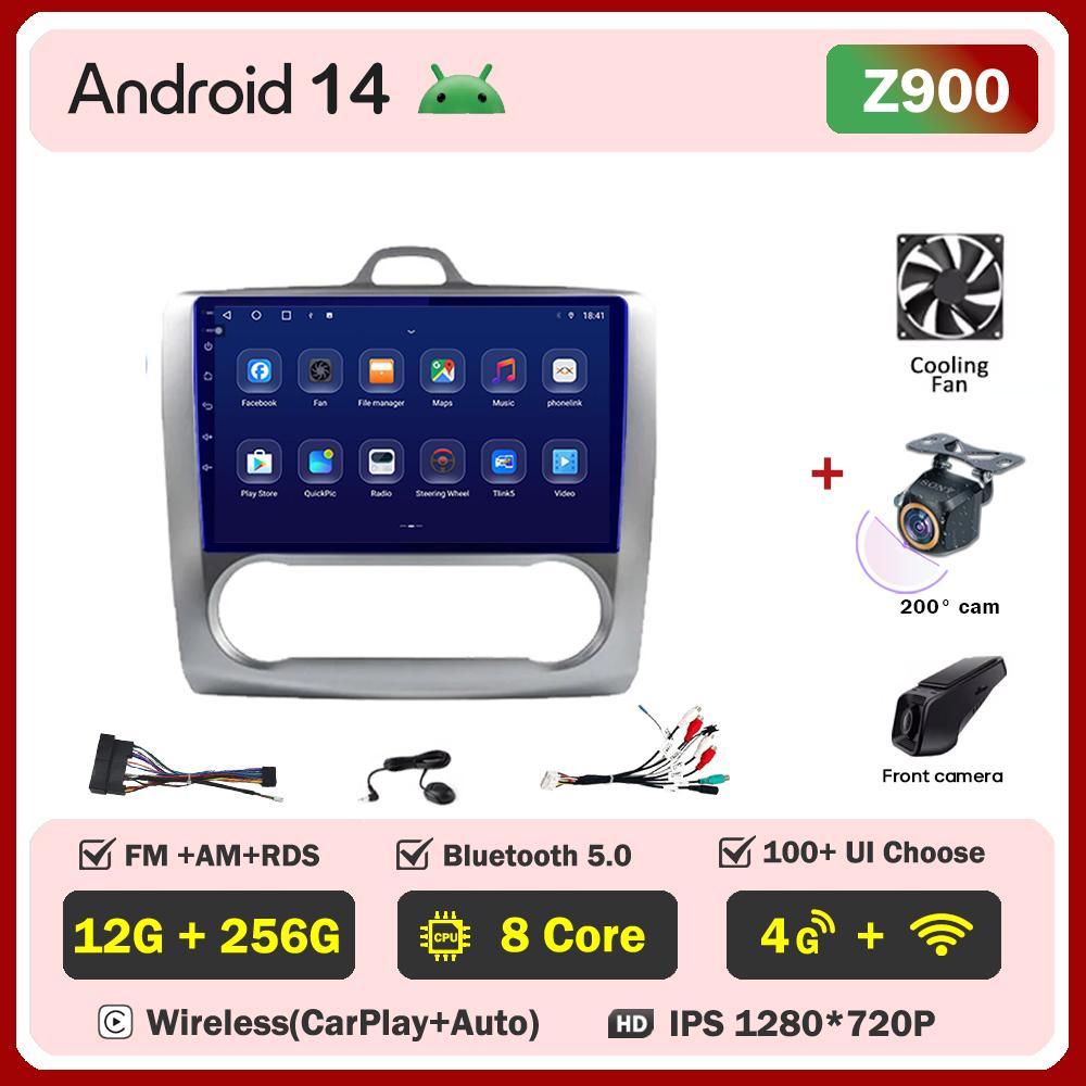 For Ford Focus 2 Mk2 2004-2011 Car Radio Player Car Carplay Screen Autoradio Mirror Link Car Intelligent Systems 8 Core RDS 4G