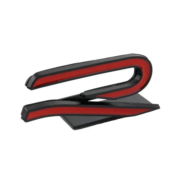 1Pc R Metal Car Front Grille Emblem Stickers Rear Trunk Side Badge Decals For Golf 8 R LINE Beetle Passat Tiguan Jetta