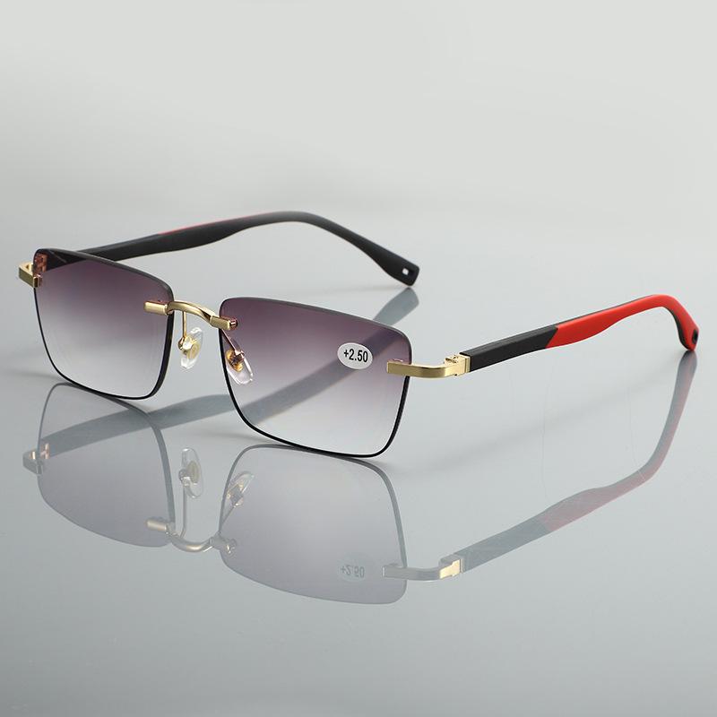 New Presbyopia Glasses Sun Protection Fashionable Square Frame Men's Business Flexible Sports High-Definition Reading Glasses