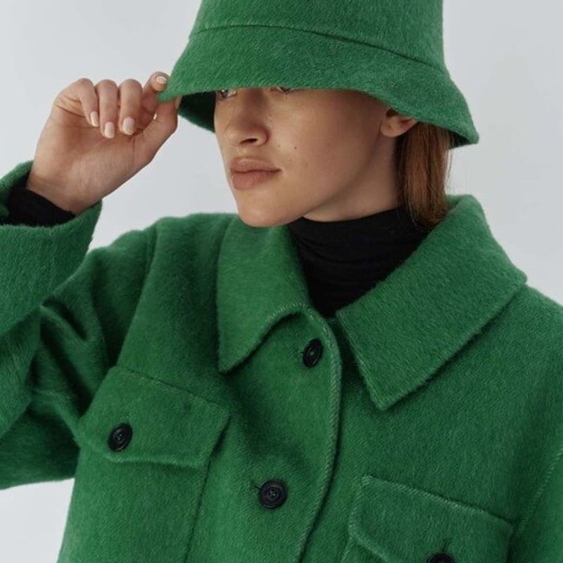 KEUNI PAUL_HANDMADE BUCKET HAT_GREEN