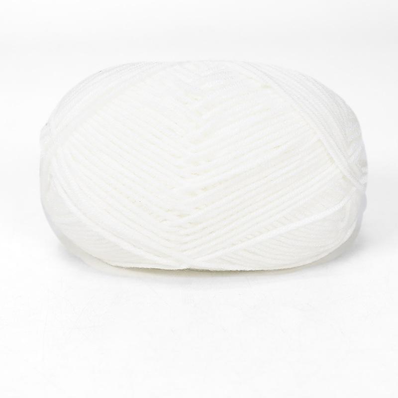 Milk Cotton Yarn 4 Strand Combed Fiber Milk Cotton Medium Fine Yarn Handmade Knitted Sweater Scarf DIY Material Bag