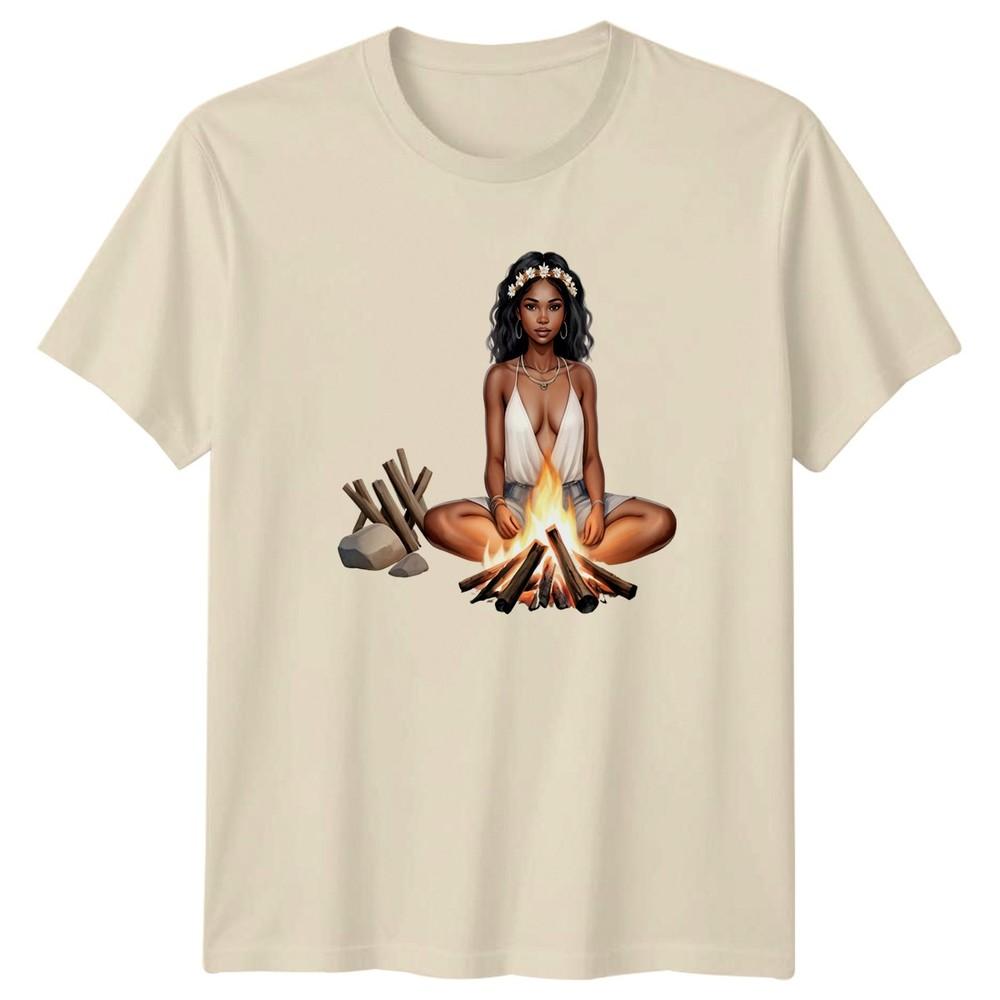 Unisex Campfire Bohemian Camping Outdoors Unisexs TShirt Unisexs Tee Graphic Top