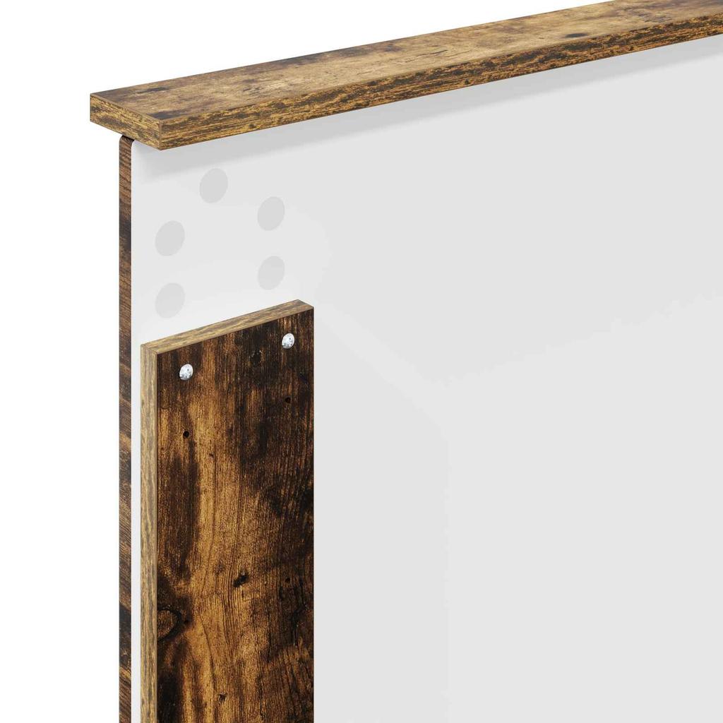 Bed Frame Smoked Oak 75 X 190 Cm Solid Pine Wood