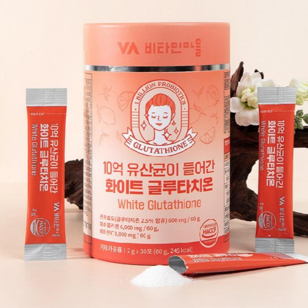 Vitamin Village 1 Billion CFU Probiotics + White Glutathione 30stick