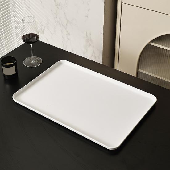 Serving Tray Platter Rectangular Vegetable And Fruit Trays for Snack Dessert Cookie Cheese Plastic Platters Large BPA Free Food Trays Party Supplies