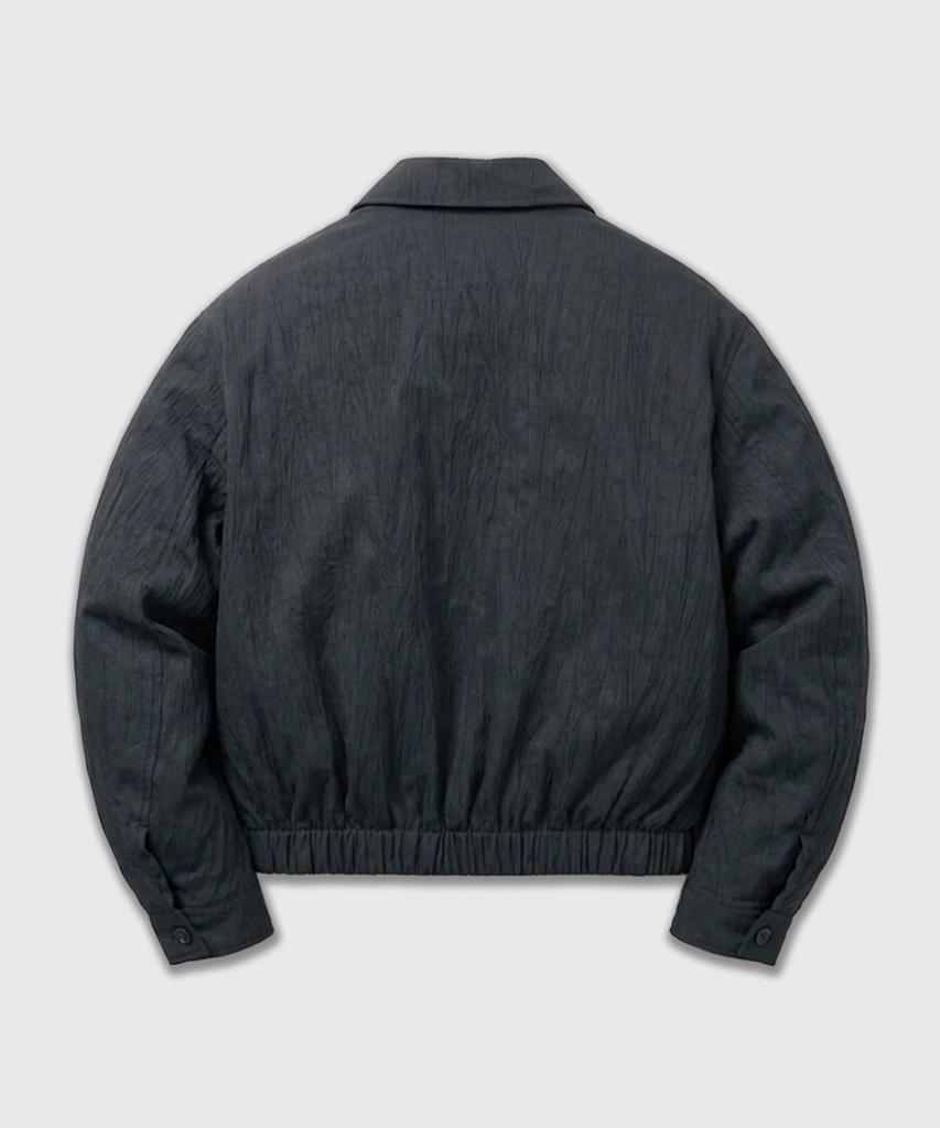 Lmood Shane Pleated Trucker Blouson Jacket Black