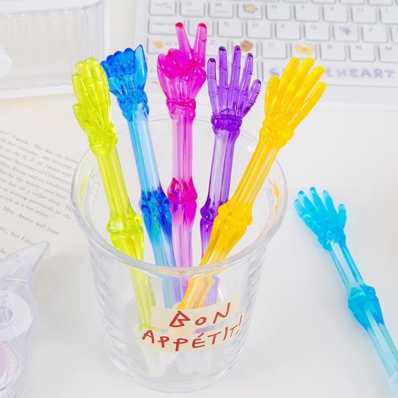 1Pc Creative Finger Bones Ballpoint Pen  Rock Paper Scissors Ball Pens Stationery Office School Supply Novelty Funny
