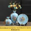 American-European Ceramic Vase Set: Elegant Three-Piece Home Decor for Living Room, Flower Arrangements, and Entryways