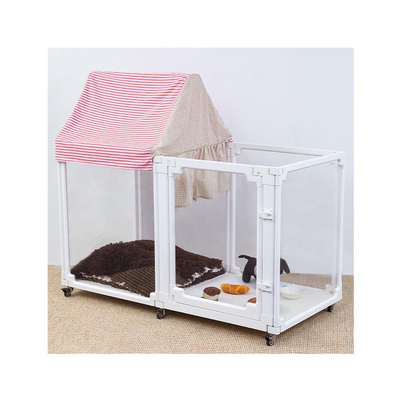 Clear Acrylic Pet Dog Enclosure for Small To Medium Breeds with Anti-Escape Design