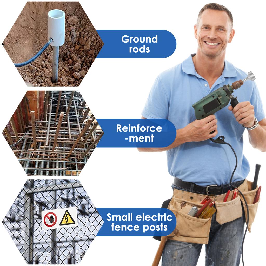 83mm Erdungsbohrer - Geschmiedete Stahlbits Stecknuss Bohraufsatz für Bohrhammer Effizienz Verschleißfest Flachbohrertyp