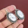 Howlite Earring Genuine Gemstone Earring 925 Sterling Silver Earrings Dangle Earring Handmade Silver Jewelry Gifts For Women Howlite Jewelry