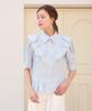 LBYL Sky Blue Frill Lace Blouse