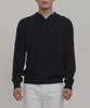 GOLDPERCENT Viscose Soft Cozy Collar Knit (Navy, Men)