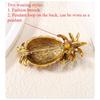 European and American Retro Fruit Brooch, High-end Alloy Diamond Inlaid Pineapple Chest Flower, Pin, Anti Glare Buckle, Clothing Accessories