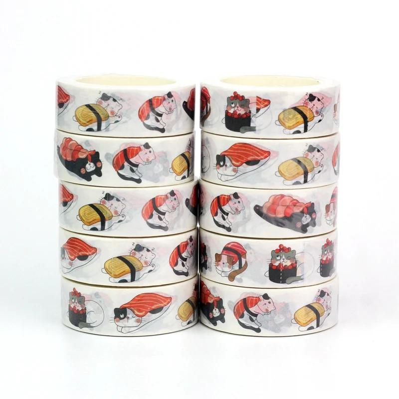 

Wholesale 10PCS./Lot Decorative Cats Kitten Washi Tapes Set for Scrapbooking Planner Adhesive Masking Tape Cute Papeleria