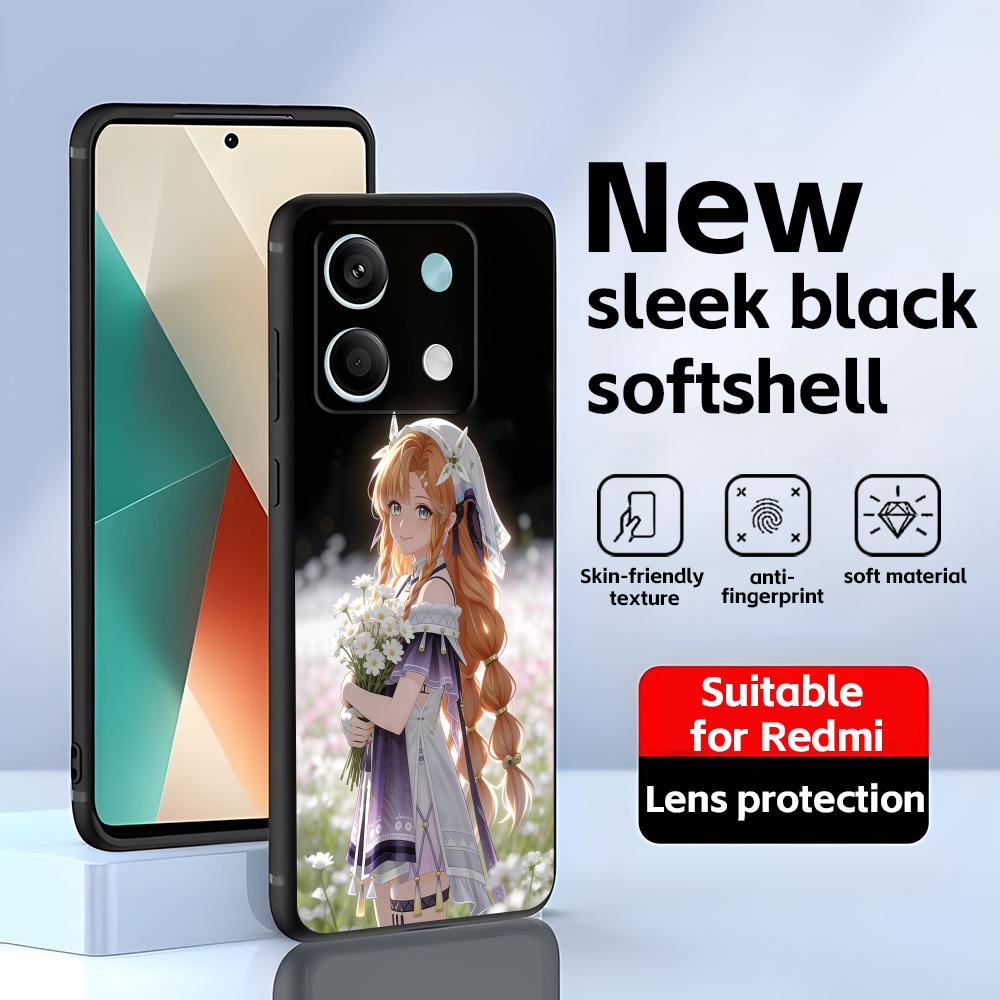 

Wuthering Waves SIGRIKA Phone Case For Redmi Note 14 13 12 11 Pro Plus S 5G 14C A3 Soft Black Phone Cover Redmi Note 13 Pro+ 5G