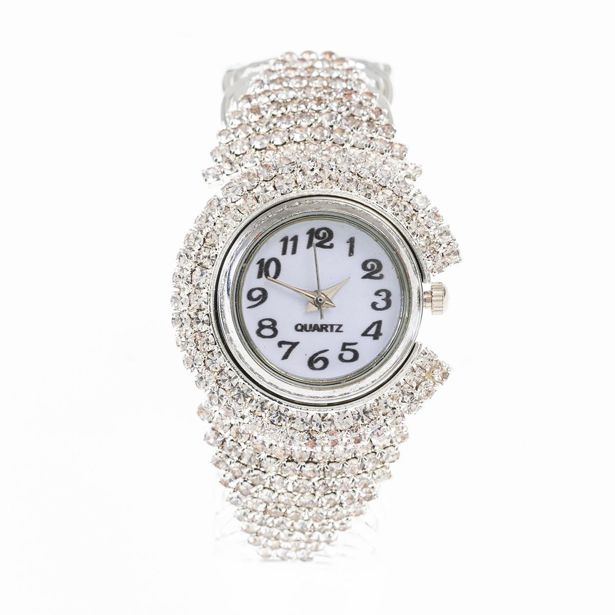 

Elegant Diamond Women Watches Gold Watch Ladies Wristwatches Luxury Brand Rhinestone Women Bracelet Watches Female Relogio срібний