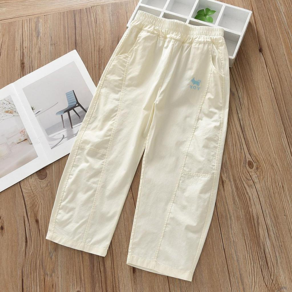2026 Summer Girls' Korean Style Cotton Sports Casual Anti-Mosquito Pants