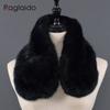 Natural Rabbit Fur Scarf for Women New Arrival Real 100% Rex Rabbit Fur Scarves Winter Fur Neckerchief Rabbit Fur Pompom