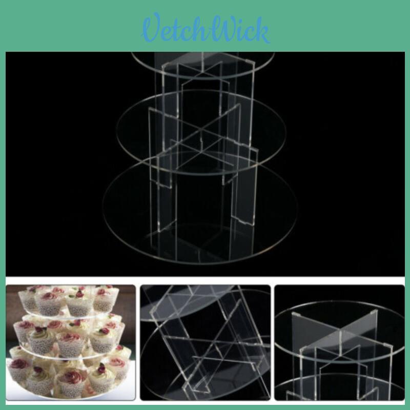 Modern Minimalist Acrylic Cake Tower For Desserts And Fruit Display