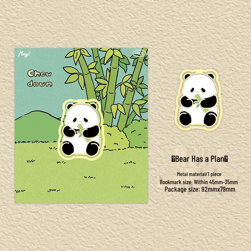 Metall-Lesezeichen mit Quaste - Panda, Klassischer Chinesischer Stil, Kulturelles Souvenir aus dem Palastmuseum
