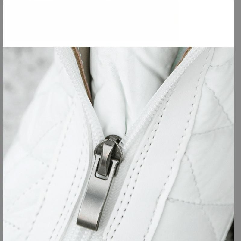 Winter New Women's Boots Thick Soled Zipper Shoes Warm High Cut Snow Boots Outdoor White Plush Comfortable Waterproof Fur Walking Shoes