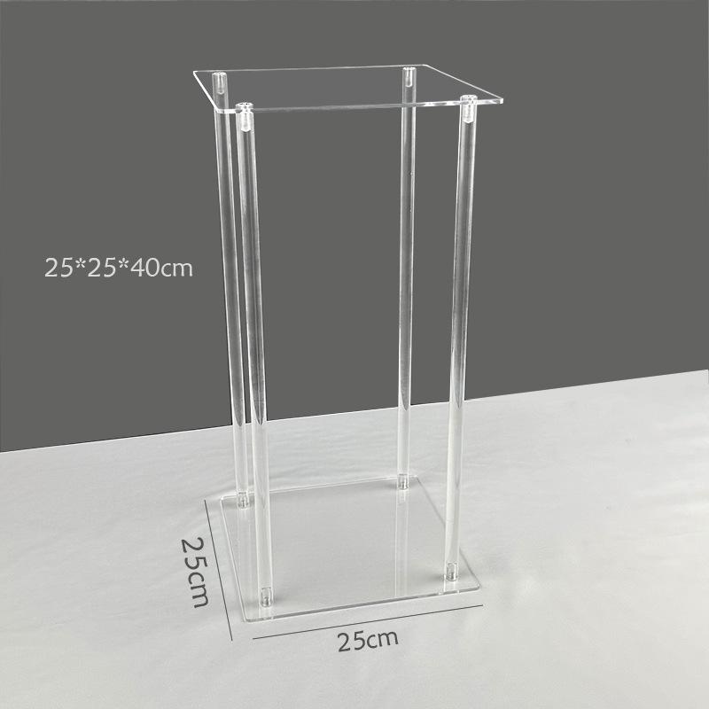 Elegant Transparent Square Frame Flower Stand for Weddings and Events