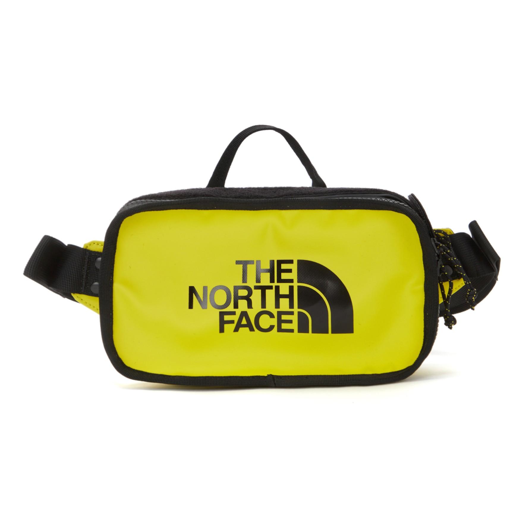 The North Face Men's Yellow/Green Logo Zippered Polyester Crossbody Waist Bag Small Unisex Bags Nn2pn31c
