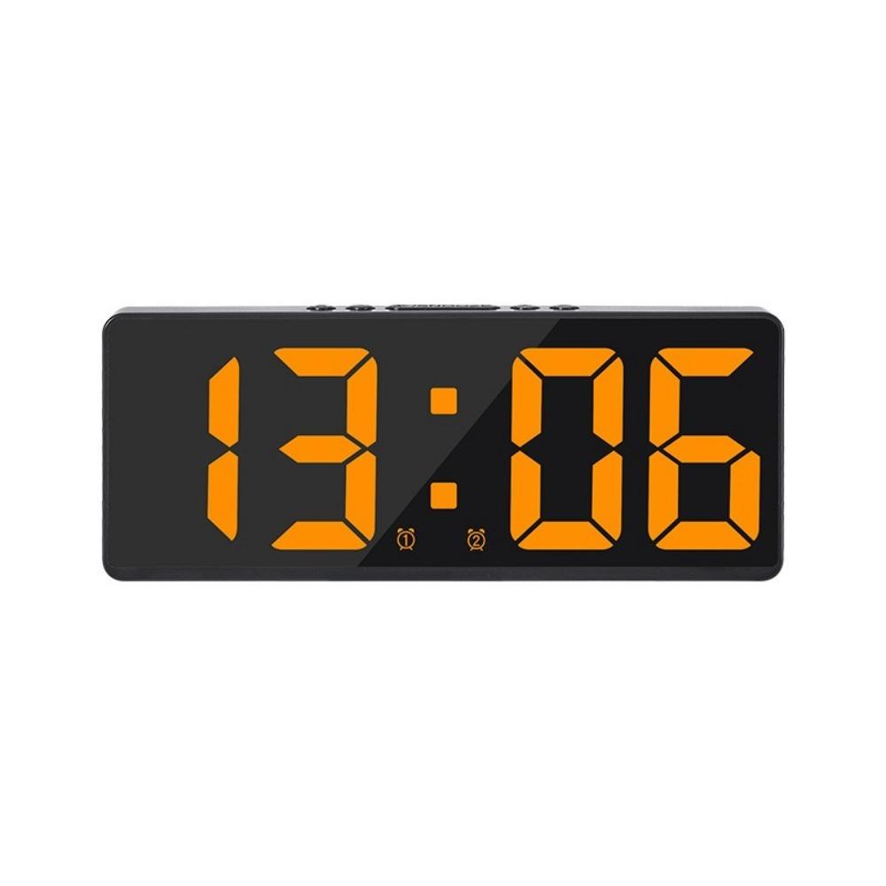 

Temperature Display Alarm Clock Calendar Function Electronic Clock Indoor Use yellow light