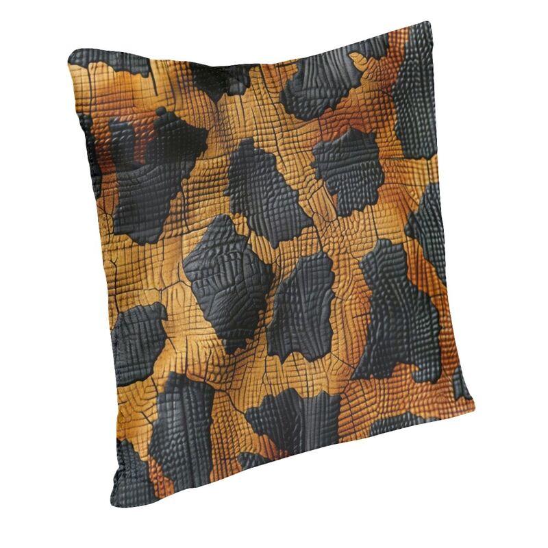 Leopard Cheetah Fur Hide Print Pink Pattern Square Pillow Case Home Decorative Cushions Throw Pillow Car Doublesided Printing