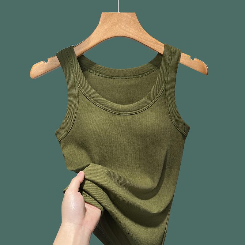 

Женское нижнее белье с круглым вырезом и фиксированными чашками, новое цельное, с верхом без рукавов XL армия зеленый