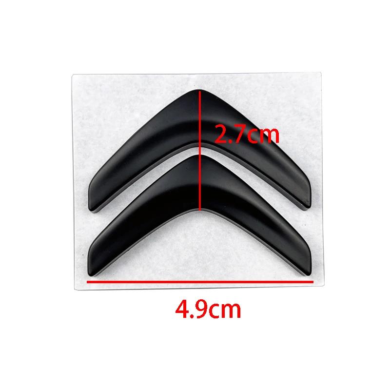 Metal Citroen Steering Wheel Logo Emblem 4.9x2.7cm, for DS3 C4L C3 C5 Elysee Xsara, Car Refit Badge Sticker