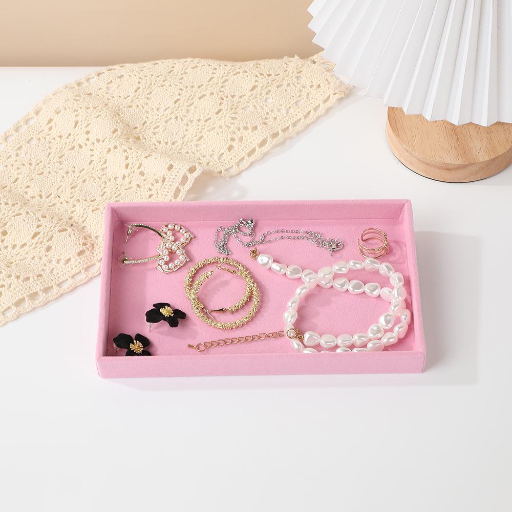Multi-Style Plush Jewelry Storage Box with Drawers